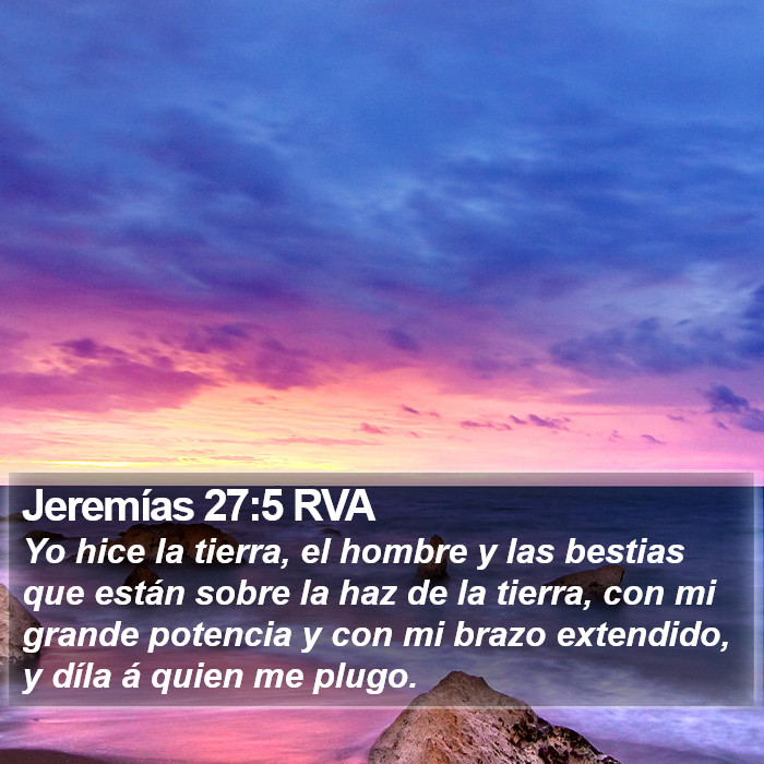 Jeremías 27:5 RVA Bible Study