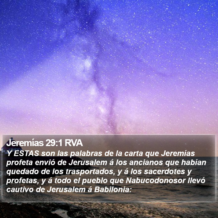 Jeremías 29:1 RVA Bible Study