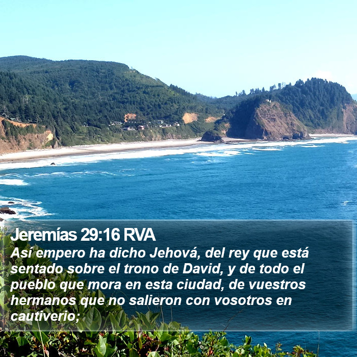 Jeremías 29:16 RVA Bible Study