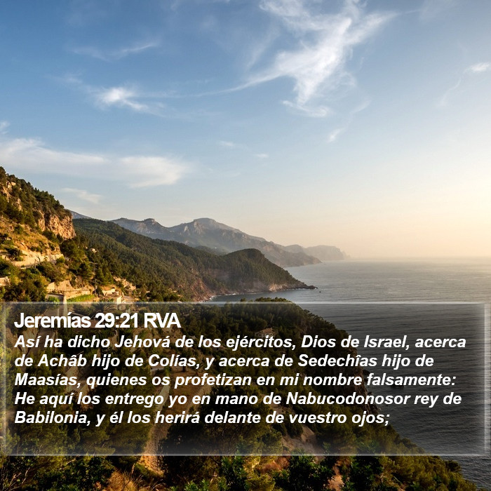 Jeremías 29:21 RVA Bible Study