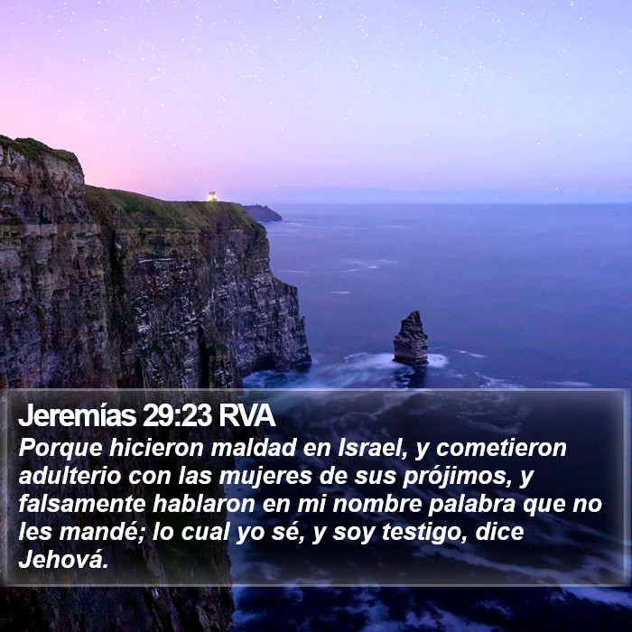 Jeremías 29:23 RVA Bible Study