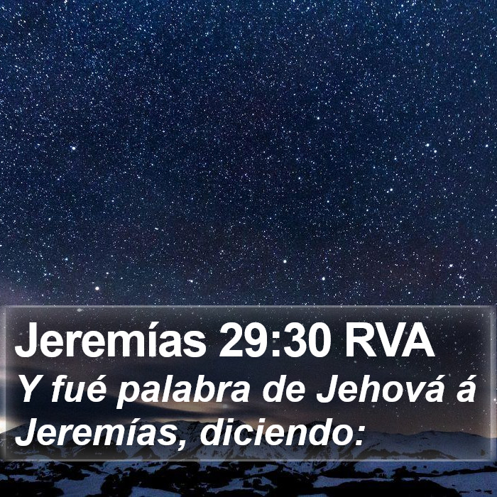 Jeremías 29:30 RVA Bible Study