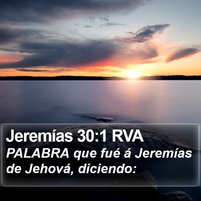 Jeremías 30:1 RVA Bible Study