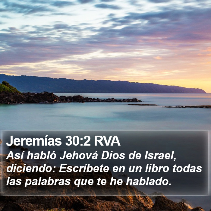 Jeremías 30:2 RVA Bible Study