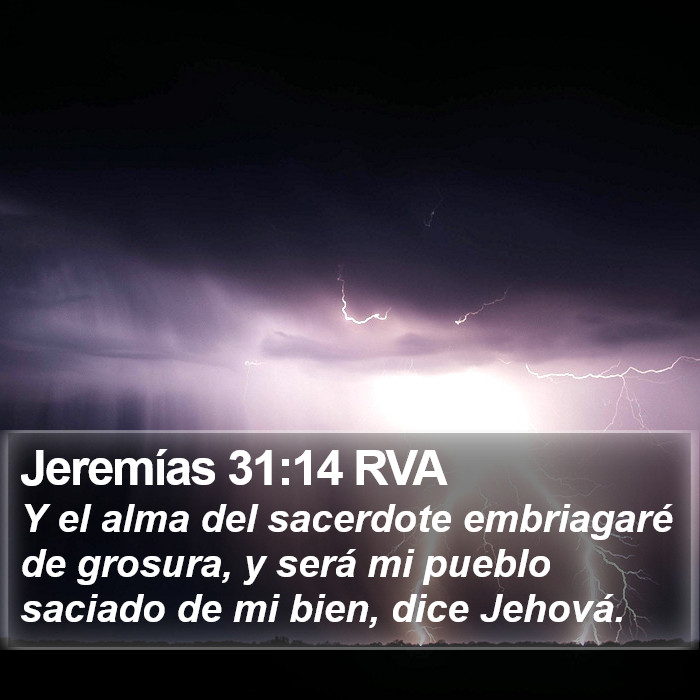 Jeremías 31:14 RVA Bible Study