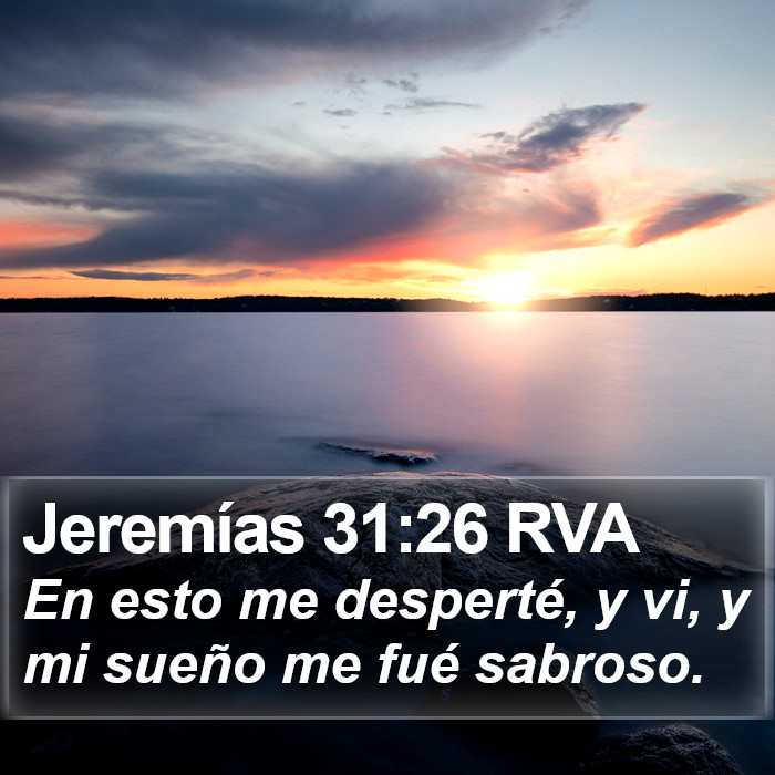 Jeremías 31:26 RVA Bible Study