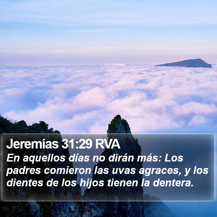 Jeremías 31:29 RVA Bible Study