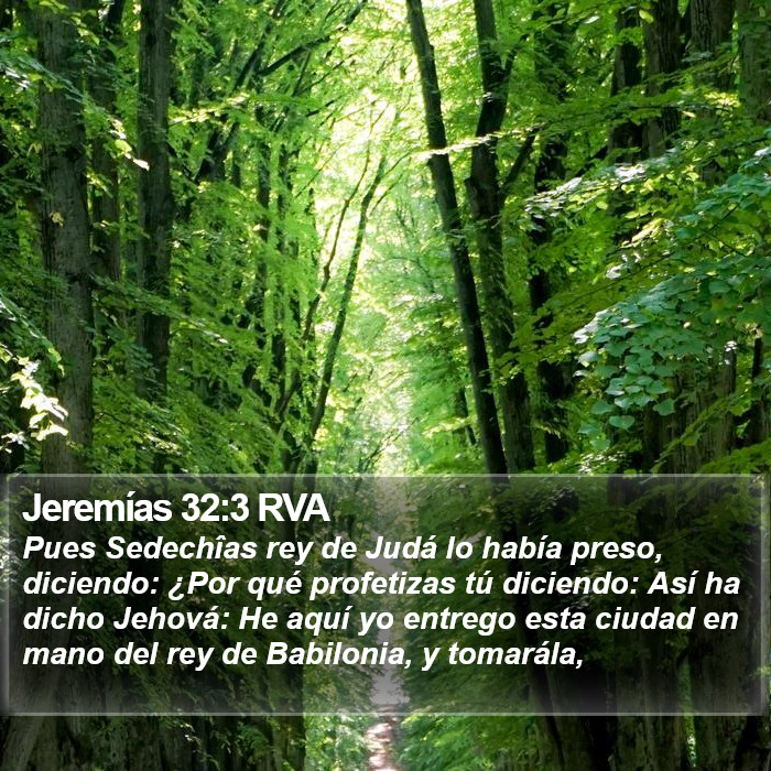 Jeremías 32:3 RVA Bible Study