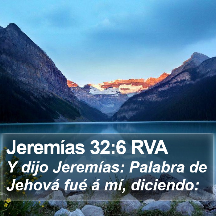 Jeremías 32:6 RVA Bible Study