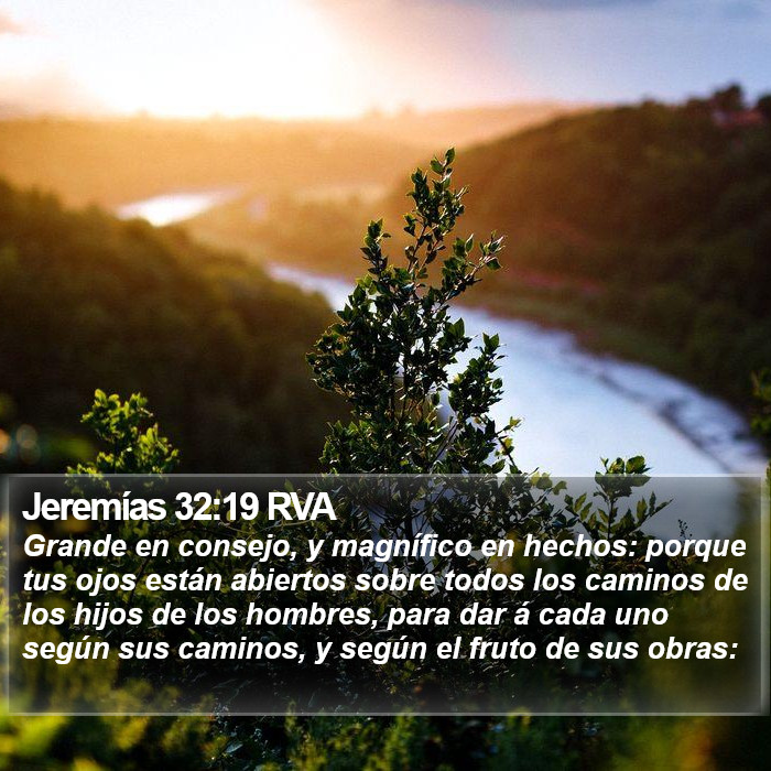 Jeremías 32:19 RVA Bible Study