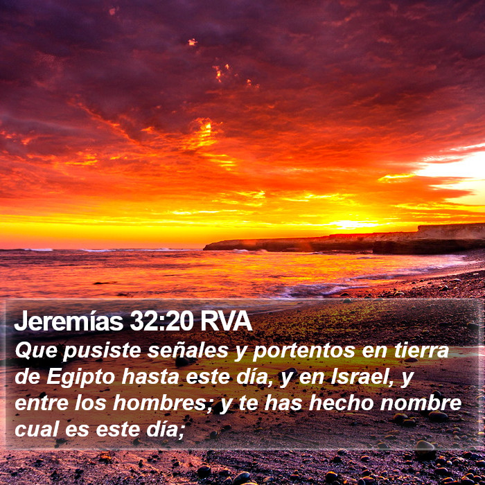 Jeremías 32:20 RVA Bible Study