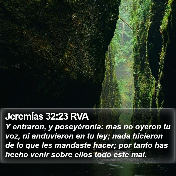 Jeremías 32:23 RVA Bible Study