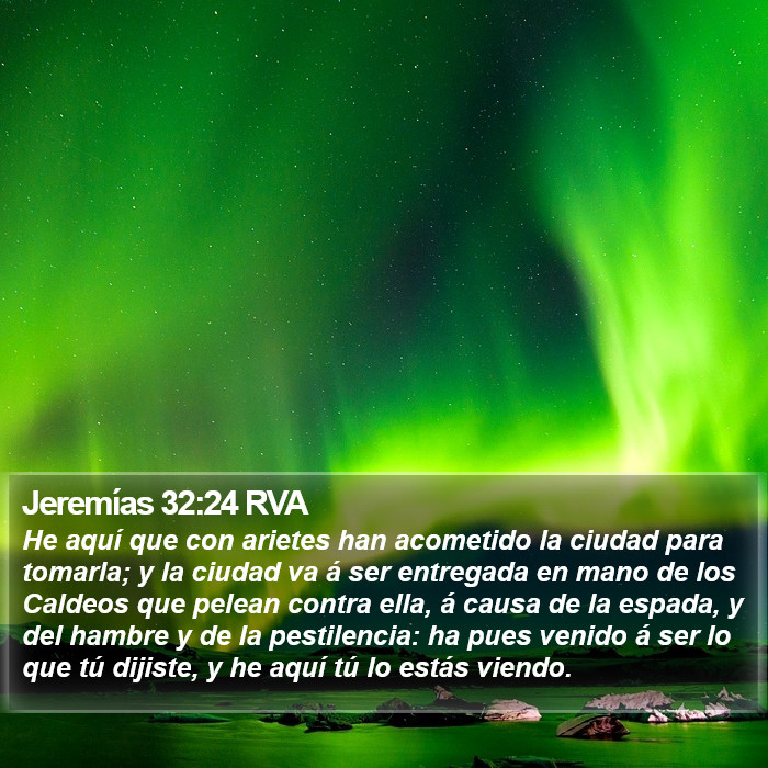 Jeremías 32:24 RVA Bible Study