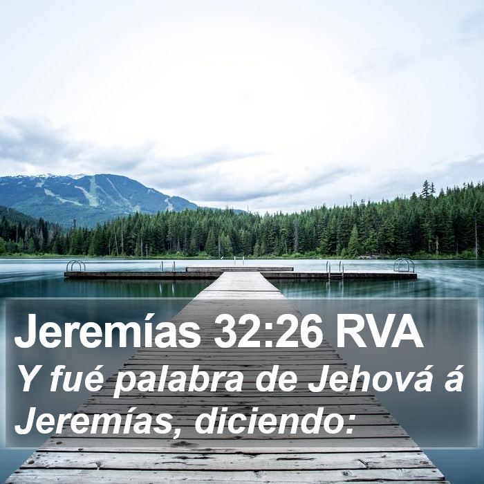 Jeremías 32:26 RVA Bible Study