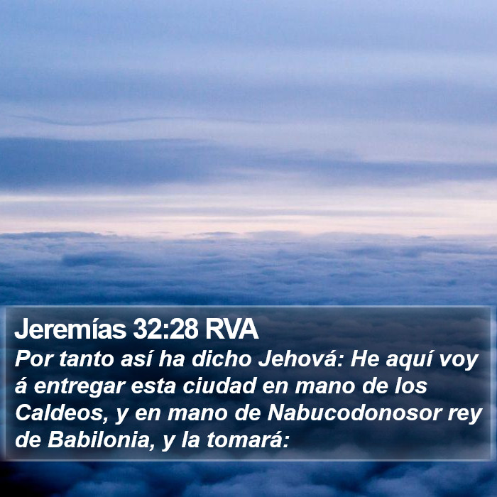 Jeremías 32:28 RVA Bible Study