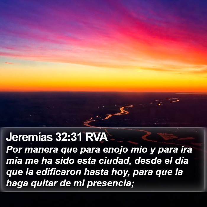 Jeremías 32:31 RVA Bible Study