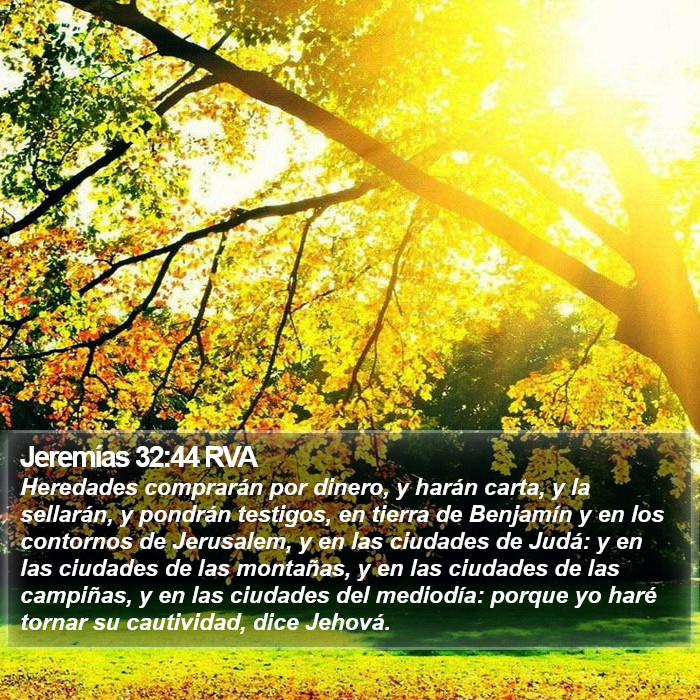 Jeremías 32:44 RVA Bible Study