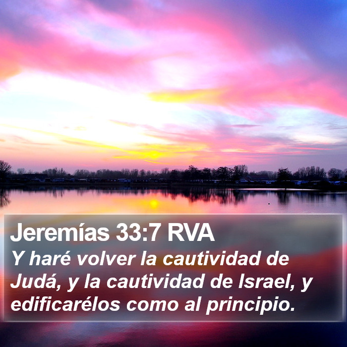 Jeremías 33:7 RVA Bible Study