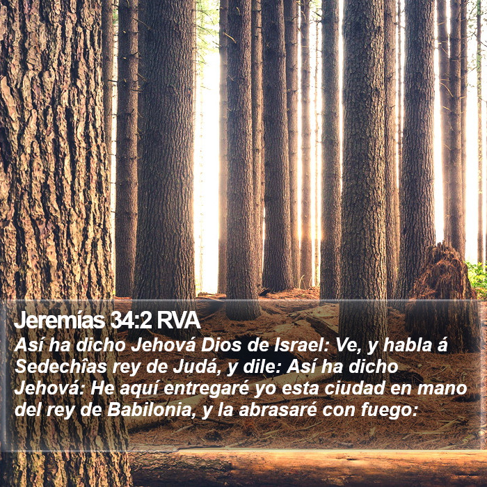Jeremías 34:2 RVA Bible Study