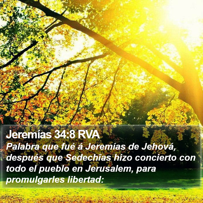 Jeremías 34:8 RVA Bible Study