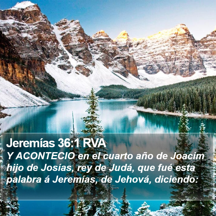 Jeremías 36:1 RVA Bible Study