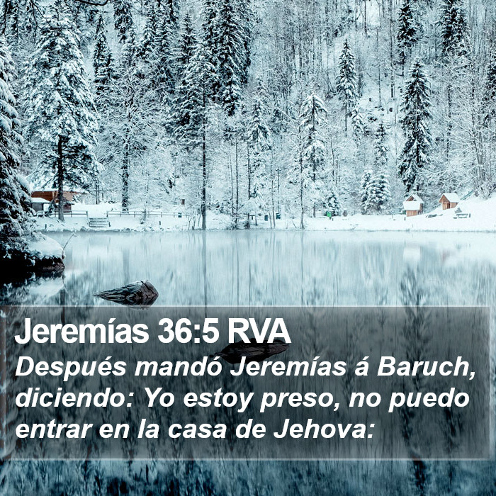 Jeremías 36:5 RVA Bible Study