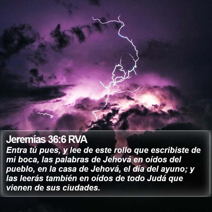 Jeremías 36:6 RVA Bible Study