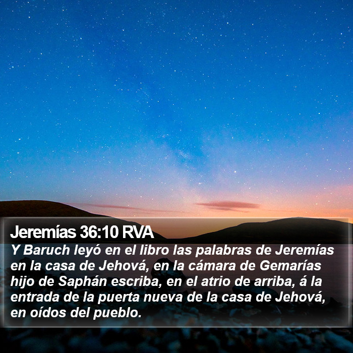 Jeremías 36:10 RVA Bible Study