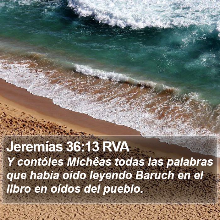 Jeremías 36:13 RVA Bible Study