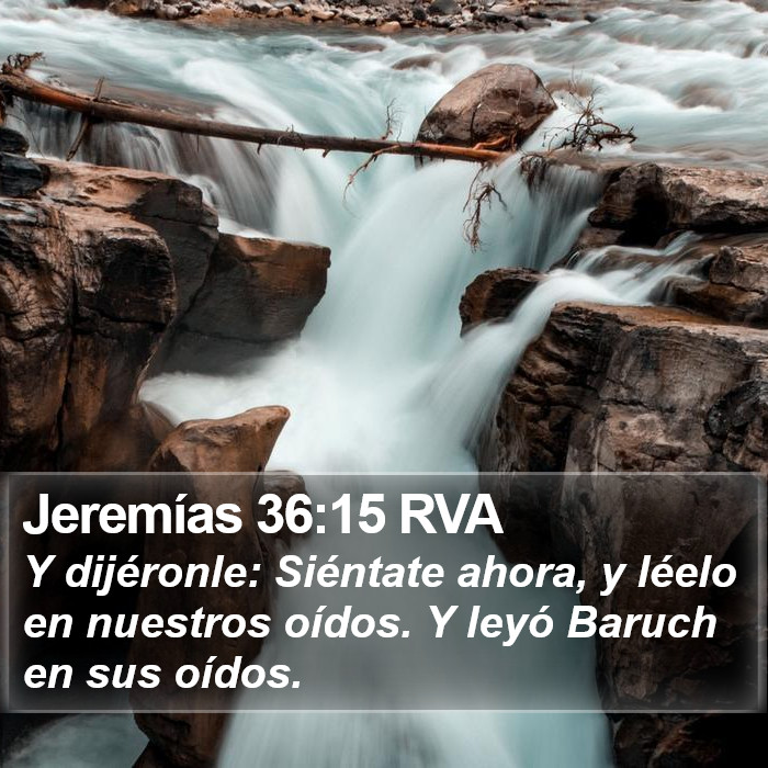 Jeremías 36:15 RVA Bible Study