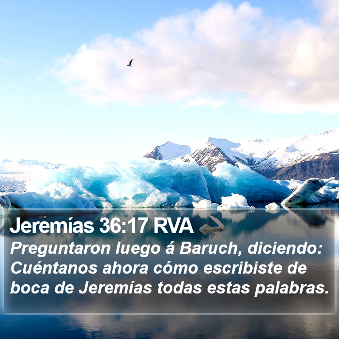 Jeremías 36:17 RVA Bible Study