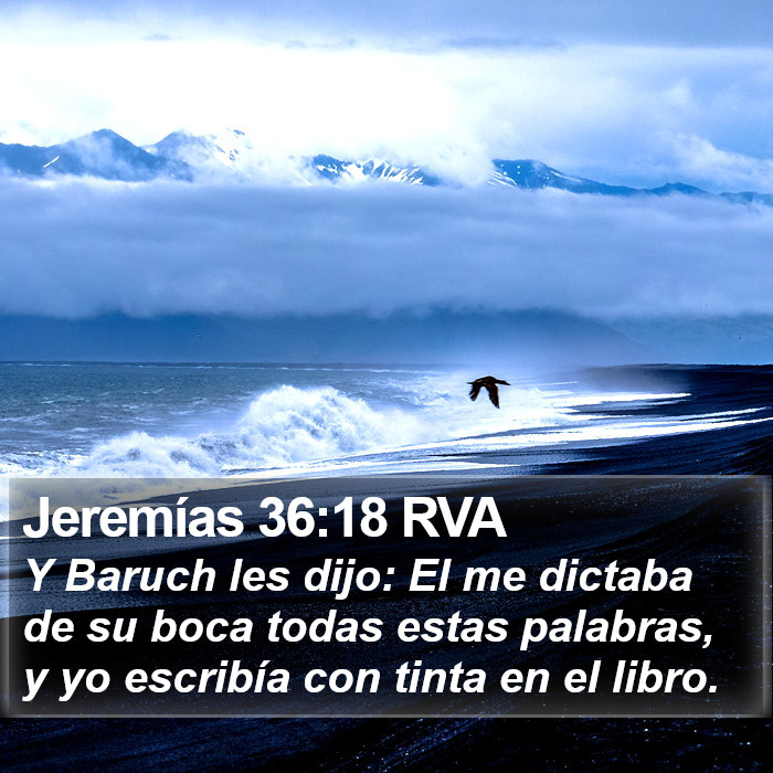 Jeremías 36:18 RVA Bible Study