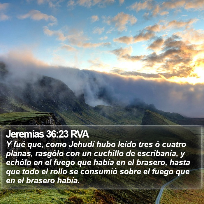 Jeremías 36:23 RVA Bible Study