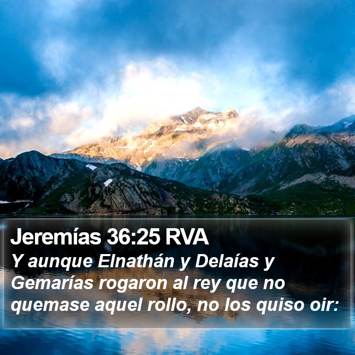 Jeremías 36:25 RVA Bible Study