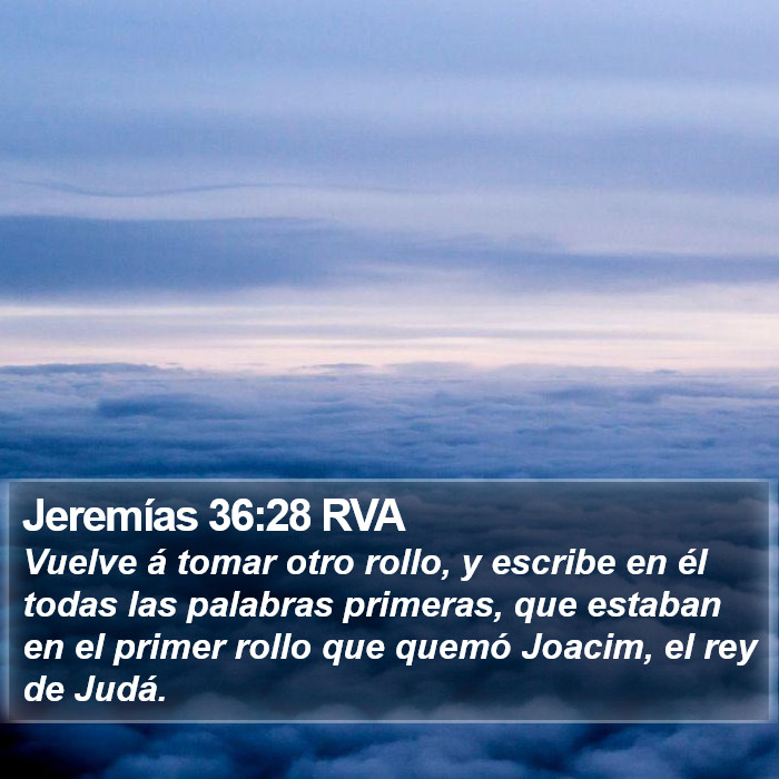 Jeremías 36:28 RVA Bible Study