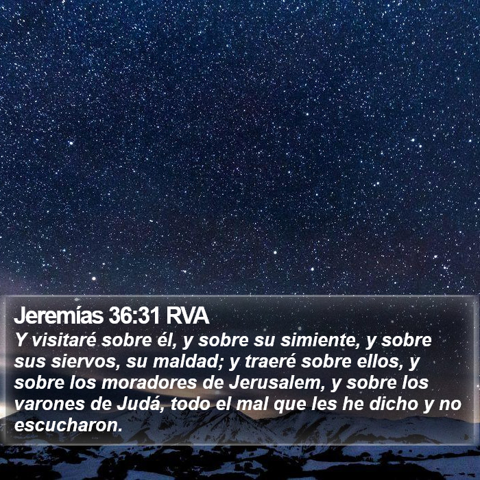 Jeremías 36:31 RVA Bible Study