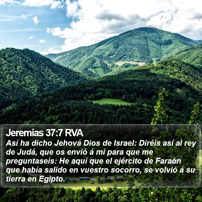 Jeremías 37:7 RVA Bible Study