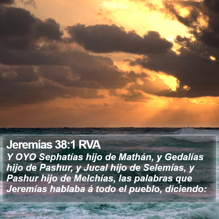 Jeremías 38:1 RVA Bible Study