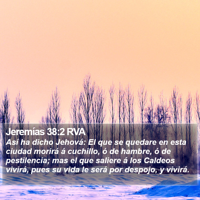 Jeremías 38:2 RVA Bible Study