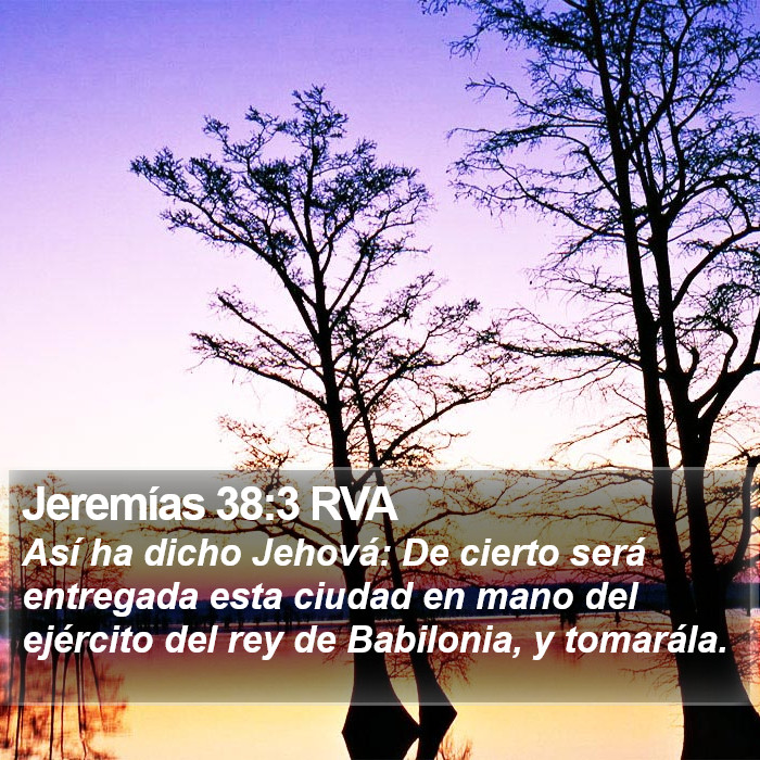 Jeremías 38:3 RVA Bible Study