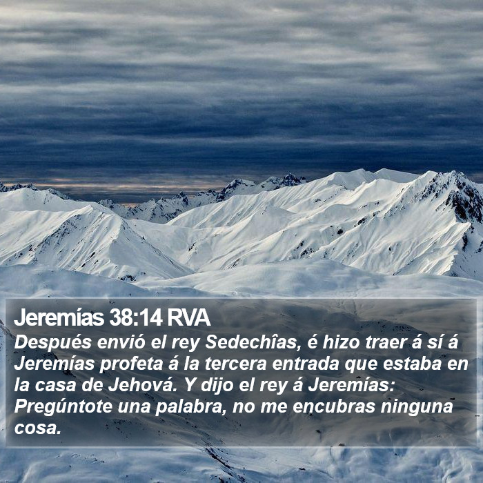 Jeremías 38:14 RVA Bible Study