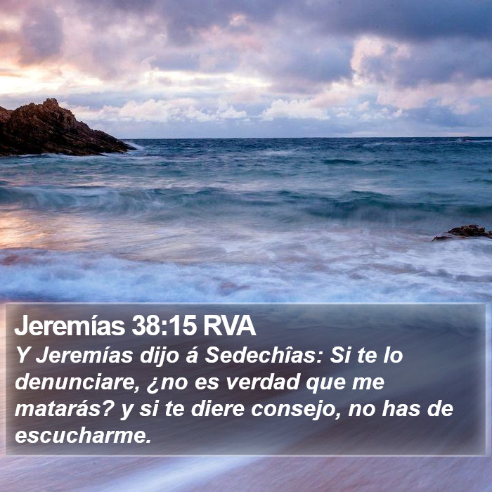 Jeremías 38:15 RVA Bible Study