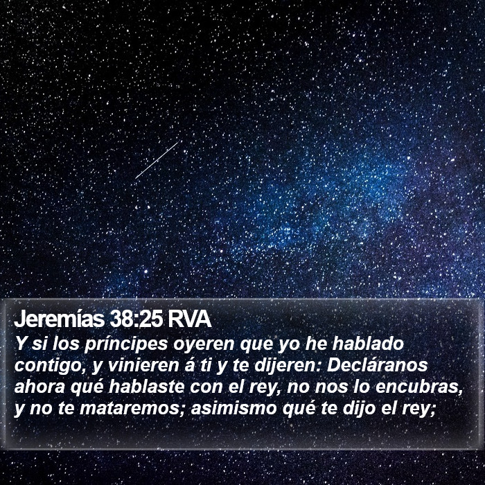 Jeremías 38:25 RVA Bible Study