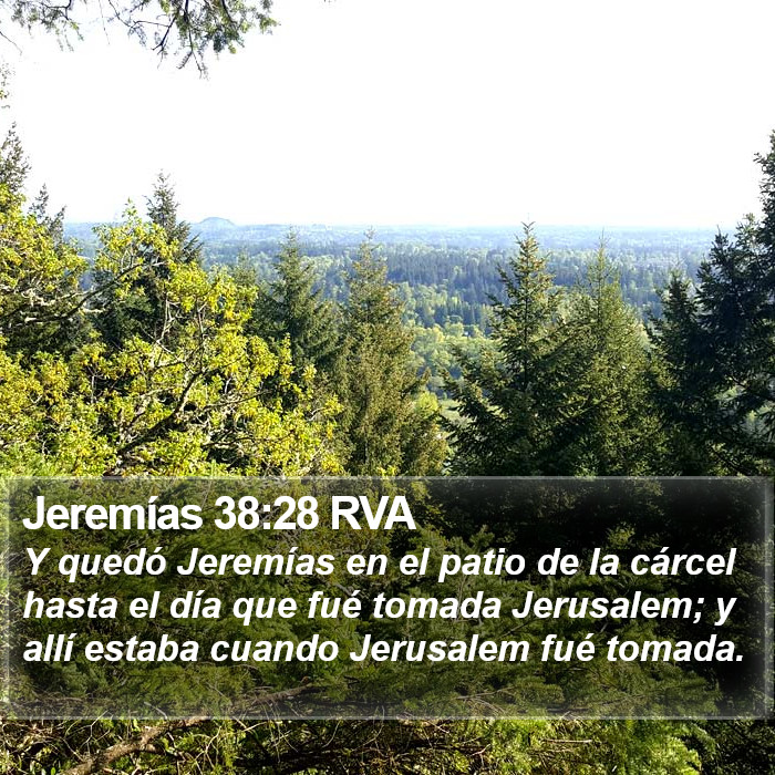 Jeremías 38:28 RVA Bible Study