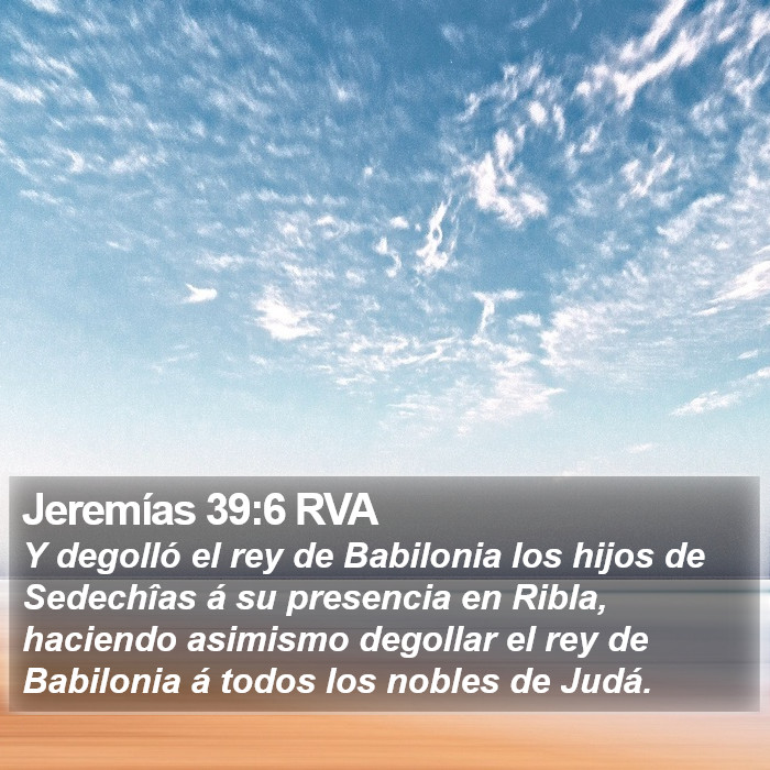 Jeremías 39:6 RVA Bible Study