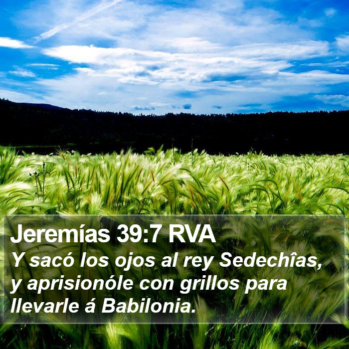 Jeremías 39:7 RVA Bible Study