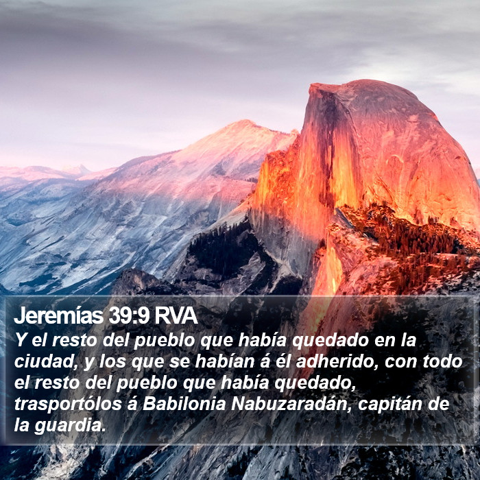 Jeremías 39:9 RVA Bible Study