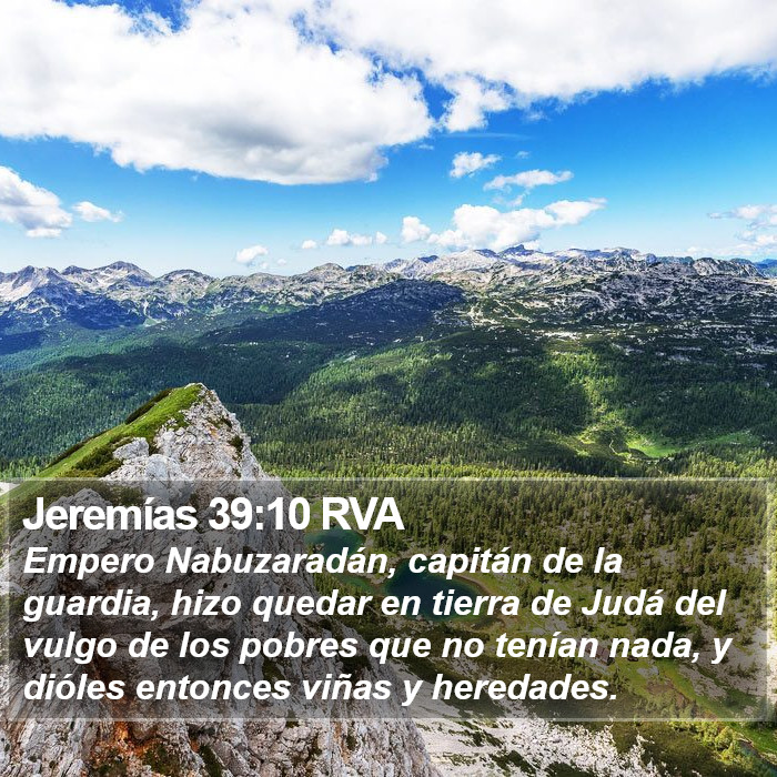 Jeremías 39:10 RVA Bible Study