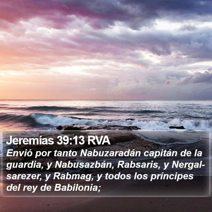 Jeremías 39:13 RVA Bible Study