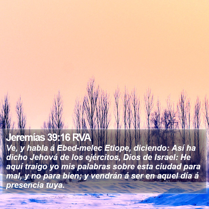 Jeremías 39:16 RVA Bible Study